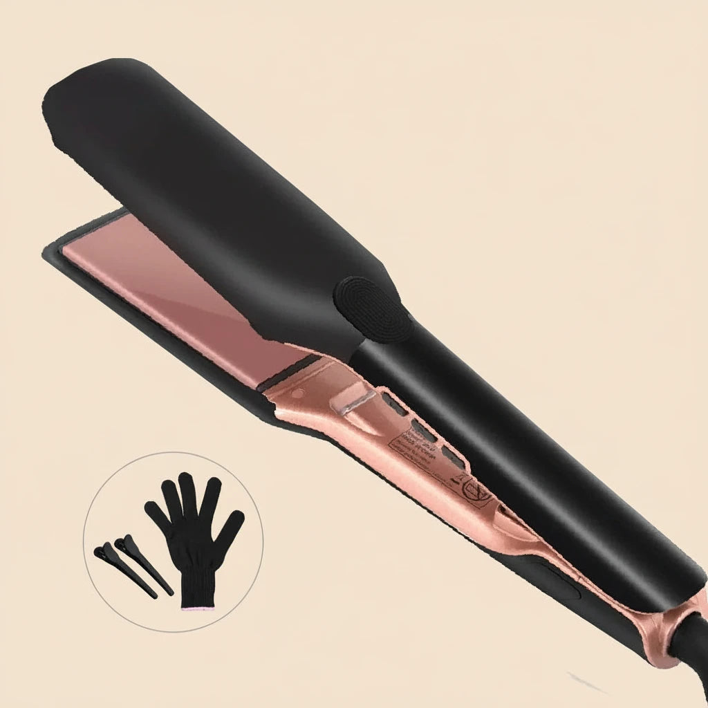 500F Hair Straightener High Temperature Flat Irons Wide Plate Plasma Ions for Keratin Treatment Frizzy Hair Recovers Damaged