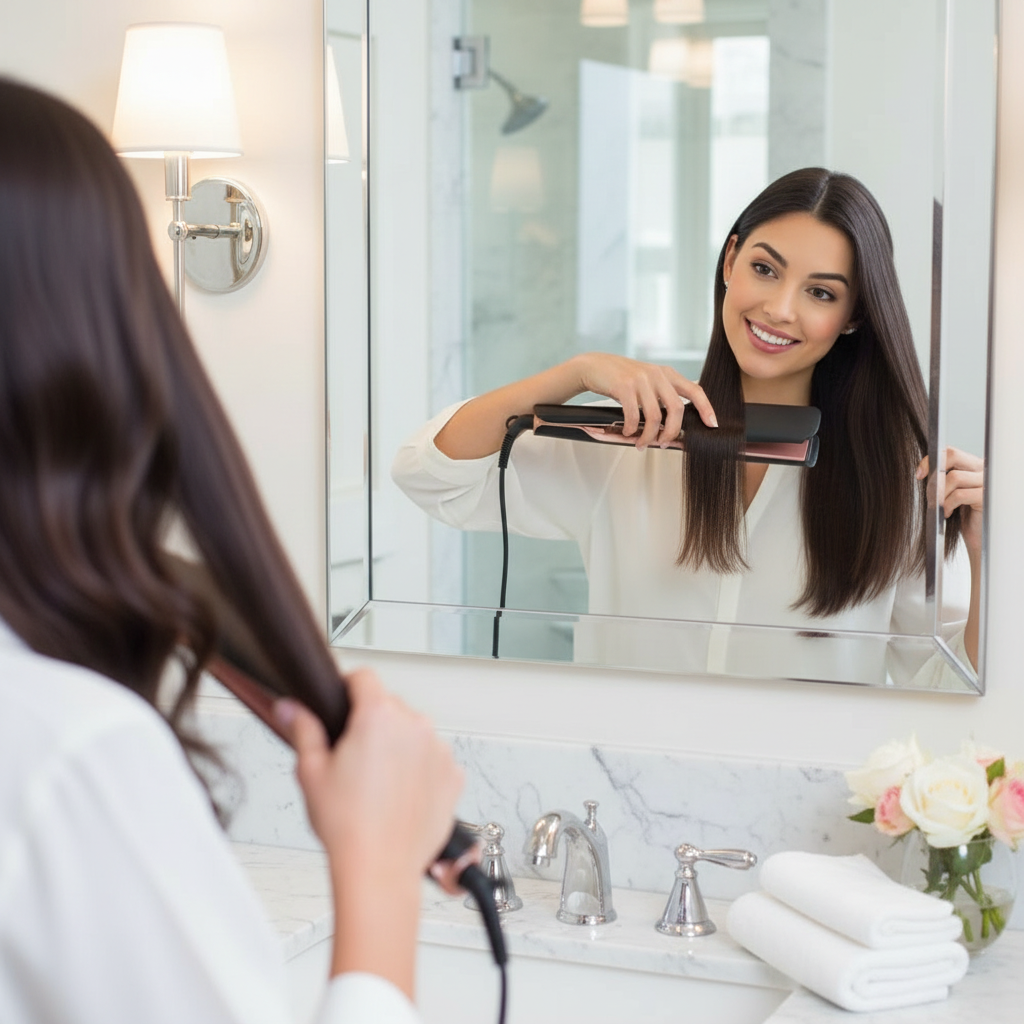 500F Hair Straightener High Temperature Flat Irons Wide Plate Plasma Ions for Keratin Treatment Frizzy Hair Recovers Damaged