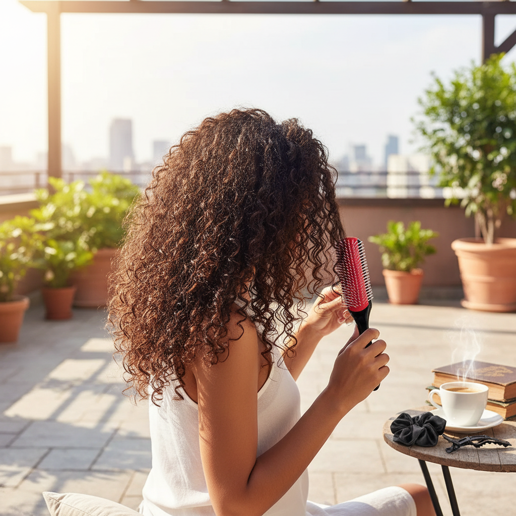 11pcs Hair Care Kit for Wet Dry Curly Hair - Curl Enhancing Unscented Styling Tools Set with Mist Bottle, Hair Brush, Wide Tooth