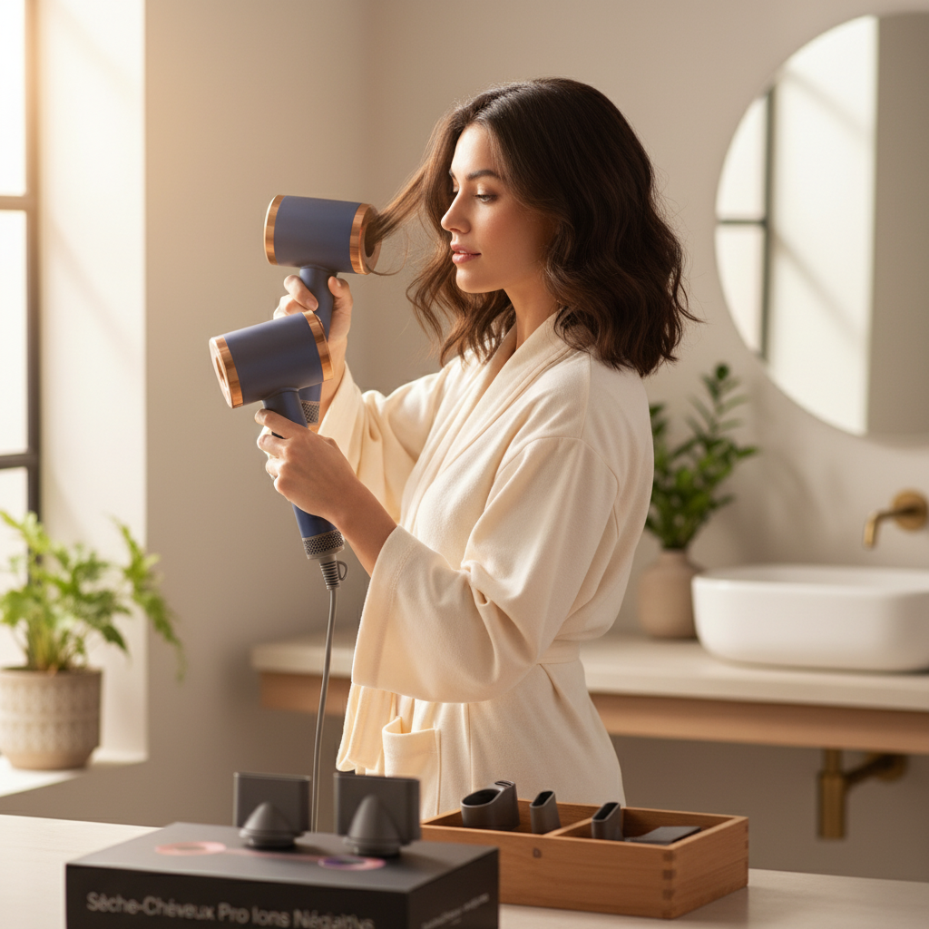 SenCiciMen sèche-cheveux professionnel sèche-cheveux à ions négatifs sèche-cheveux sans feuilles à séchage rapide Salon maison température constante soins des cheveux